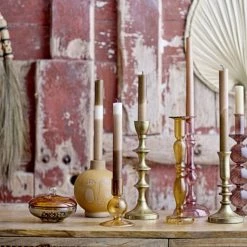 Bloomingville Bougeoirs Bougeoir Lou En Verre Violet -Bougeoirs Soldes Magasin bougeoir lou en verre violet 4