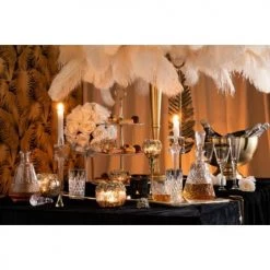 LANADECO Bougeoirs Bougeoir Verre Transparent H28cm -Bougeoirs Soldes Magasin bougeoir verre transparent h28cm 3