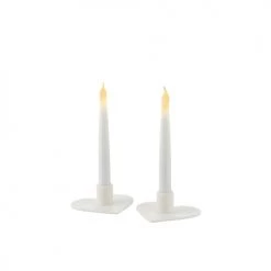 Sirius Bougies Bougie 2 Pcs En Cire Naturelle Blanc