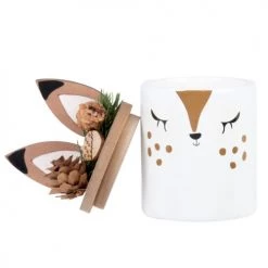 Bougeoirs Soldes Magasin -Bougeoirs Soldes Magasin bougie biche parfumee en ceramique blanche beige et marron 125g 1000 8 34 208683 2