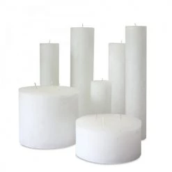 DEKOCANDLE Bougies Bougie Blanche D7x20cm -Bougeoirs Soldes Magasin bougie blanche d7x20cm 3