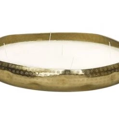 Beliani Bougies Bougie Bol Décoratif En Métal Doré