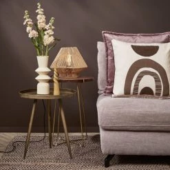 Mica Decorations Bougies Bougie Conique Torsadée En Couleur Brun Clair H25 -Bougeoirs Soldes Magasin bougie conique torsadee en couleur brun clair h25 5