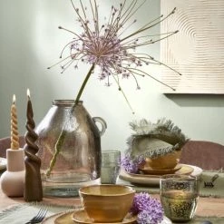 Mica Decorations Bougies Bougie Conique Torsadée En Couleur Brun Foncé H25 -Bougeoirs Soldes Magasin bougie conique torsadee en couleur brun fonce h25 1