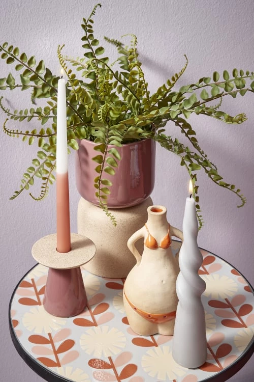 Mica Decorations Bougies Bougie Conique Torsadée En Couleur Gris Clair H25 5 Mica Decorations Bougies Bougie Conique Torsadée En Couleur Gris Clair H25 – Image 3