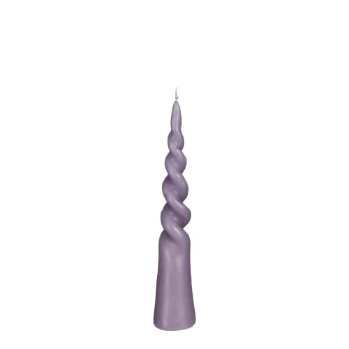 Mica Decorations Bougies Bougie Conique Torsadée En Couleur Lilas H25 3 Mica Decorations Bougies Bougie Conique Torsadée En Couleur Lilas H25
