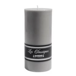 Maisons Du Monde Bougies Bougie Cylindrique Grise H 15 Cm - Lot De 2 -Bougeoirs Soldes Magasin bougie cylindrique grise h 15 cm 1000 6 36 115164 4 2