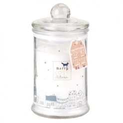 Maisons Du Monde Décorations à Poser De Noël Bougie De Noël Bonbonnière Parfumée En Verre Imprimé 120g