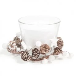 Maisons Du Monde Décorations à Poser De Noël Bougie De Noël Centre De Table Blanche