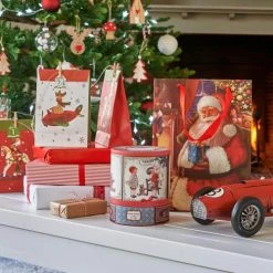 Maisons Du Monde Décorations à Poser De Noël Bougie De Noël Parfumée En Verre Imprimé -Bougeoirs Soldes Magasin bougie de noel parfumee en verre imprime 1000 9 38 129311 4