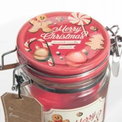 Maisons Du Monde Décorations à Poser De Noël Bougie De Noël Parfumée Rouge Bocal En Verre -Bougeoirs Soldes Magasin bougie de noel parfumee rouge bocal en verre 1000 5 32 162474 3