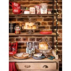 Maisons Du Monde Décorations à Poser De Noël Bougie De Noël Parfumée Rouge Bocal En Verre -Bougeoirs Soldes Magasin bougie de noel parfumee rouge bocal en verre 1000 5 32 162474 4