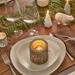 Maisons Du Monde Décorations Lumineuses De Noël Bougie De Noël Sapin Blanche -Bougeoirs Soldes Magasin bougie de noel sapin blanche 1000 10 5 136945 6