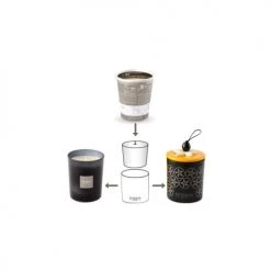 Esteban Bougies Bougie Déco Parfumée Rechargeable Néroli -Bougeoirs Soldes Magasin bougie deco parfumee rechargeable neroli 2