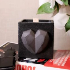 Junny Bougies Bougie En Béton Anthracite Parfum Fleur De Coton -Bougeoirs Soldes Magasin bougie en beton anthracite parfum fleur de coton 1