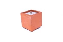 Junny Bougies Bougie En Béton Coloré Turquoise Fleur Oranger -Bougeoirs Soldes Magasin bougie en beton colore orange fleur oranger 4