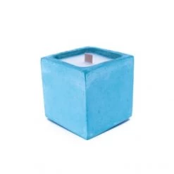 Junny Bougies Bougie En Béton Coloré Turquoise Fleur Oranger