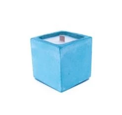 Junny Bougies Bougie En Béton Coloré Orange Fleur Oranger -Bougeoirs Soldes Magasin bougie en beton colore turquoise fleur oranger