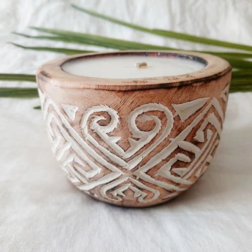 My Bliss Home Bougies Bougie En Bois Sculpté 4 My Bliss Home Bougies Bougie En Bois Sculpté – Image 2