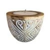 My Bliss Home Bougies Bougie En Bois Sculpté -Bougeoirs Soldes Magasin bougie en bois sculpte