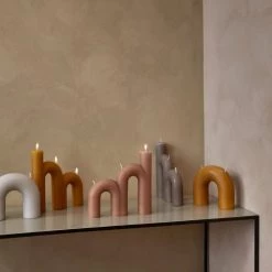 Broste Copenhagen Bougies Bougie En Cire Gris -Bougeoirs Soldes Magasin bougie en cire gris 1