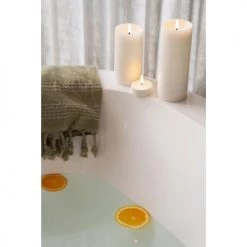 Uyuni Lighting Bougeoirs Bougie Led 10x10cm Cire Crème -Bougeoirs Soldes Magasin bougie led 10x10cm cire creme 4