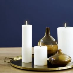 Uyuni Lighting Bougeoirs Bougie Led 10x15cm Cire Blanc -Bougeoirs Soldes Magasin bougie led 10x15cm cire blanc 1