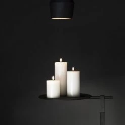 Uyuni Lighting Bougeoirs Bougie Led 10x15cm Cire Blanc -Bougeoirs Soldes Magasin bougie led 10x15cm cire blanc 3