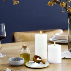 Uyuni Lighting Bougeoirs Bougie Led 10x20cm Cire Blanc -Bougeoirs Soldes Magasin bougie led 10x20cm cire blanc 4