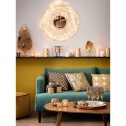 Maisons Du Monde Décorations à Poser De Noël Bougie LED Dorée -Bougeoirs Soldes Magasin bougie led doree 1000 1 27 162674 9