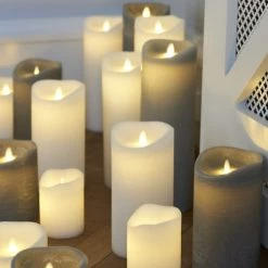 Sirius Bougies Bougie Lumineuse LED Cire Flamme Vacillante Set De 3 -Bougeoirs Soldes Magasin bougie lumineuse led cire flamme vacillante set de 3 3