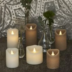 Sirius Bougies Bougie Lumineuse LED Cire Flamme Vacillante Set De 3 -Bougeoirs Soldes Magasin bougie lumineuse led cire flamme vacillante set de 3 4