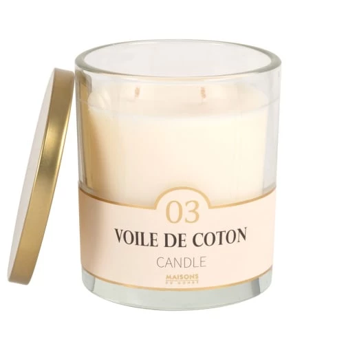 Maisons Du Monde Bougies Bougie Parfumée Blanche En Verre H11, 400g 4 Maisons Du Monde Bougies Bougie Parfumée Blanche En Verre H11, 400g – Image 2