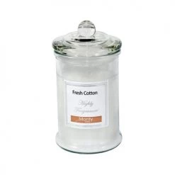 Wadiga Bougies Bougie Parfumée Dans Pot En Verre Fresh Cotton - 7.5x14cm