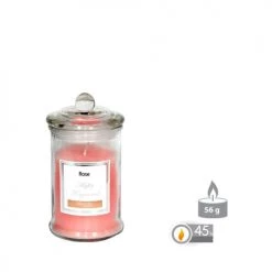 Wadiga Bougies Bougie Parfumée Dans Pot En Verre Rose 7,5x14cm -Bougeoirs Soldes Magasin bougie parfumee dans pot en verre rose 7 5x14cm 2