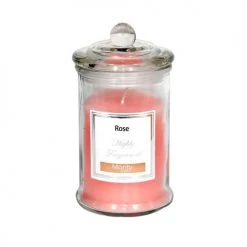 Wadiga Bougies Bougie Parfumée Dans Pot En Verre Rose 7,5x14cm