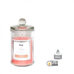Wadiga Bougies Bougie Parfumée Dans Pot En Verre Rose 9,5x17cm -Bougeoirs Soldes Magasin bougie parfumee dans pot en verre rose 9 5x17cm 2