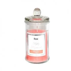 Wadiga Bougies Bougie Parfumée Dans Pot En Verre Rose 9,5x17cm