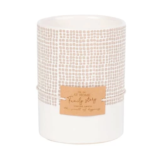 Maisons Du Monde Décorations à Poser De Noël Bougie Parfumée En Céramique Blanche, Grise Et Ivoire 350g 3 Maisons Du Monde Décorations à Poser De Noël Bougie Parfumée En Céramique Blanche, Grise Et Ivoire 350g