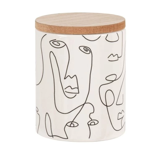 Maisons Du Monde Bougies Bougie Parfumée En Céramique Blanche Imprimé Noir 190g 3 Maisons Du Monde Bougies Bougie Parfumée En Céramique Blanche Imprimé Noir 190g