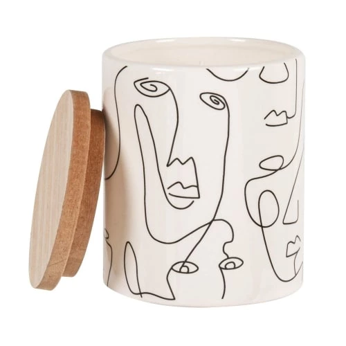 Maisons Du Monde Bougies Bougie Parfumée En Céramique Blanche Imprimé Noir 190g 4 Maisons Du Monde Bougies Bougie Parfumée En Céramique Blanche Imprimé Noir 190g – Image 2