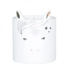 Maisons Du Monde Décorations Lumineuses De Noël Bougie Parfumée En Céramique Imprimé Blanche Et Dorée, 150g - Lot De 2