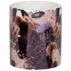 Maisons Du Monde Bougies Bougie Parfumée En Céramique Imprimée Fleurs Violettes 180g