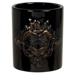 Maisons Du Monde Bougies Bougie Parfumée En Céramique Noire à Reliefs Cœur 180g