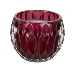 Maisons Du Monde Bougies Bougie Parfumée En Verre Bleu Et Doré 130g