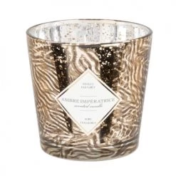 Maisons Du Monde Bougies Bougie Parfumée En Verre Doré, Noir Et Blanc 550g