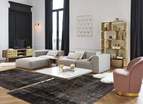 Maisons Du Monde Décorations à Poser De Noël Bougie Parfumée En Verre Et Métal Doré 4 Maisons Du Monde Décorations à Poser De Noël Bougie Parfumée En Verre Et Métal Doré – Image 2