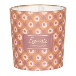 Maisons Du Monde Bougies Bougie Parfumée En Verre Imprimé Losanges Orange, Rose 120g