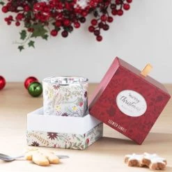 Maisons Du Monde Décorations à Poser De Noël Bougie Parfumée En Verre Imprimé Végétal -Bougeoirs Soldes Magasin bougie parfumee en verre imprime vegetal 1000 8 7 197463 3