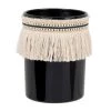 Maisons Du Monde Bougies Bougie Parfumée En Verre Noir Et Franges Blanches 210g -Bougeoirs Soldes Magasin bougie parfumee en verre noir et franges blanches 210g 1000 11 3 223986 1